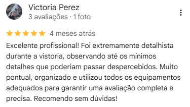Avaliação de 5 estrelas no Google